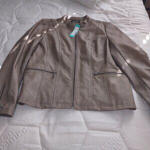 NWT Mo-Ka Faux leather Jacket